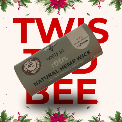 Vista 2 de Mecha de cáñamo 100% natural con revestimiento de cera de abeja natural (autodispensación estándar de 40 pies)