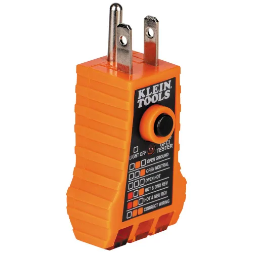 Vista 11 de Kit de prueba eléctrica Klein Tools NCVT1PKIT con lápiz de prueba de bajo voltaje sin contacto, 50 a 1000 V CA y probador de toma GFCI, 2 piezas