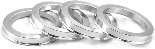 Vista 2 de Anillos centrados en cubo de aluminio de aleación de 67.1 a 64.1, juego de 4 anillos de espiga de rendimiento para cubo de vehículo de 2.524 in