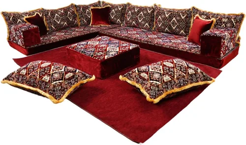 Vista 60 de arabicsofa Cojines Majlis de piso tradicionales: asientos modulares Diwan seccionales