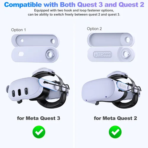 Vista 2 de Battery Head Strap 15000mAh for Meta Quest 32,Elite Starp Replacement Extend Playtime for Oculus Quest 32 with Rechargeable Battery 2 Pack,Charging