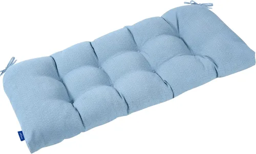 Vista 41 de Cojines de mimbre copetudos de 3 piezas para muebles de patio, cojines de mimbre para sillas de exterior con lazos, cojines de mimbre repelentes al