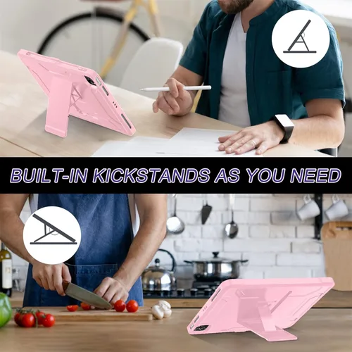 Vista 7 de Soke Funda para iPad Pro de 11 pulgadas 2022202120202018iPad Air de 54 generación, protector de pantalla integrado, compatible con la segunda carga