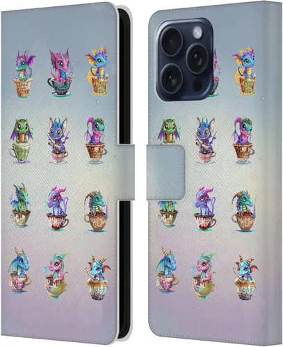 Vista 32 de Head Case Designs Officially Licensed Ruth Thompson Boba Tea Cup O Dragons Leather Wallet Case Compatible with Apple iPhone 7 Plus / 8 Plus