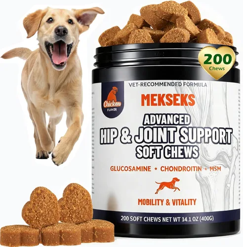 Vista 11 de Avanzado multivitamínico masticable 24 en 1 para perros – 200 suplementos vitamínicos masticables suaves todo en uno para la piel del perro, alivio