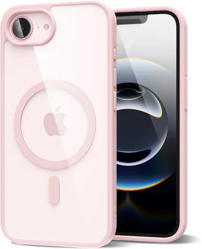 Vista 115 de oakxco Funda magnética transparente compatible con Magsafe, delgada, transparente, no amarillea, híbrida de silicona suave y cubierta protectora