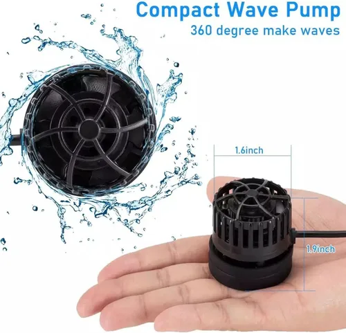 Vista 2 de Mini bomba de acuario fabricante de ondas para acuario conector de alimentación USB 530gph (2000L/H) bomba de agua de circulación 5 W DC 5 V
