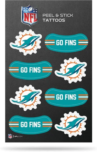 Vista 32 de Rico Industries NFL Footbal Peel & Stick Temporary Tattoos - Eye Black - Game Day Approved!