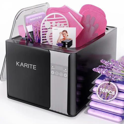KARITE Máquina de cera de parafina para manos y pies, baño de cera de parafina de 304.3 fl oz con temporizador automático, modo inteligente, control