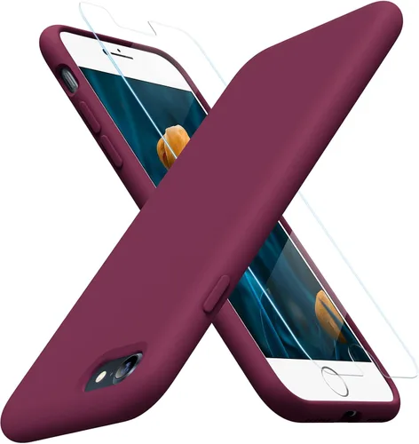 Vista 391 de Miracase Funda ultradelgada diseñada para iPhone SE 2022 (3ª generación)/iPhone SE 2020 (2ª generación)/iPhone 7/iPhone 8 con protector de pantalla