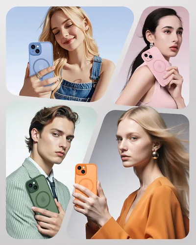 Vista 221 de TOCOL Funda para iPhone 11, compatible con Magsafe, protección completa de cámara, imanes integrados, protección contra caídas, funda translúcida