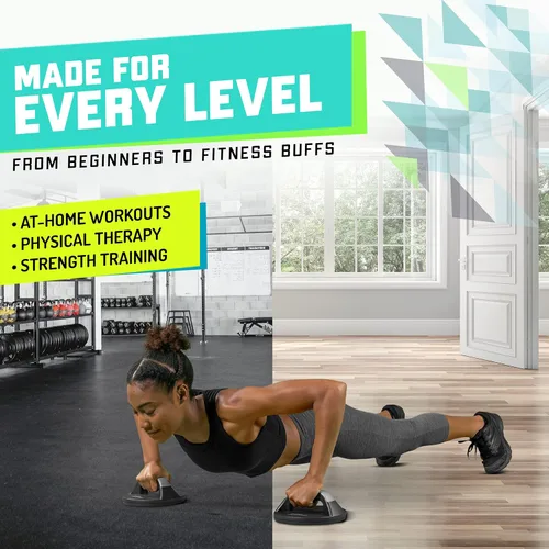 Vista 8 de Elite Sportz - Barras de realce – Sentirás menos dolor de muñeca que al hacer flexiones normales. Muy resistentes y no se deslizan