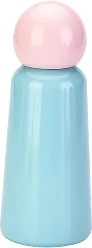 Vista 8 de Botella de agua de acero inoxidable de 17 onzas de aproximadamente 16.9 fl oz, botella de agua aislada al vacío, botella de agua de metal para azul