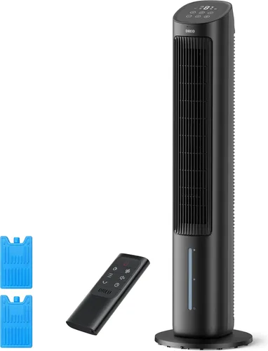 Enfriador de aire evaporativo Dreo, ventiladores de pie de 40" que soplan aire frío, ventilador de refrigeración sin aspas con oscilación de 80°