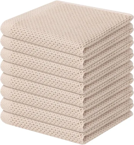 Vista 36 de Homaxy Paños de cocina de 100% algodón con tejido de gofre, ultra suaves, absorbentes, de secado rápido, 12 x 12 pulgadas, paquete de 6, amarillo