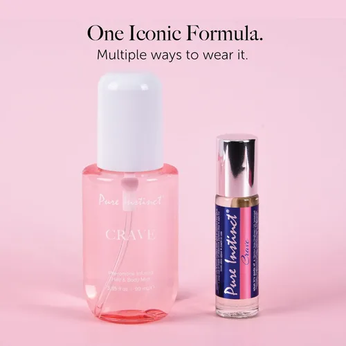 Vista 5 de Pure Instinct CRAVE Roll-On The Original - Perfume de aceite esencial con infusión de feromonas, para ella, listo para la TSA, 0.34 onzas líquidas