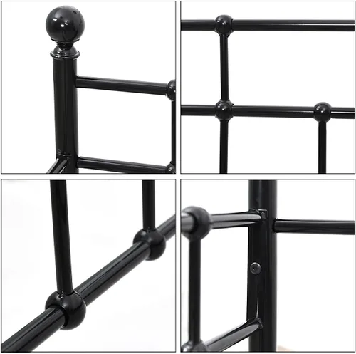 Vista 8 de HOMERECOMMEND - Marco metálico para sofá cama con base de plataforma en láminas de acero, base de repuesto para sofá cama infantil en sala