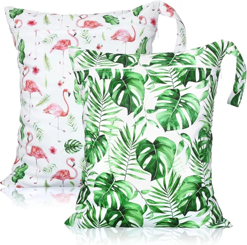 Vista 17 de Shappy 2 piezas de bolsa grande de lavandería para viajes, lavable, impermeable, húmeda y seca, bolsa grande para ropa sucia, para baño
