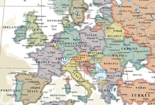 Vista 2 de Póster de mapa ejecutivo mundial (laminado de 24 x 36 pulgadas)