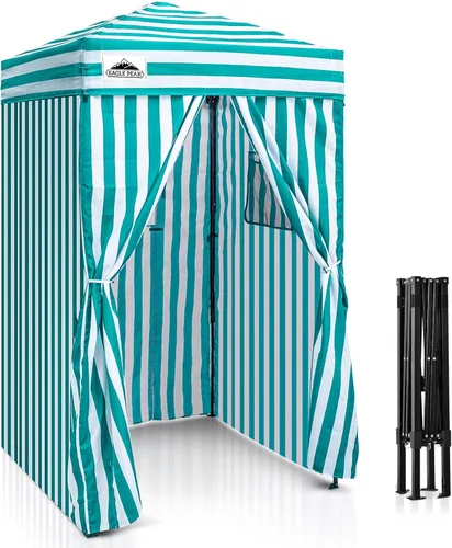 Vista 14 de EAGLE PEAK Flex - Toldo emergente ultra compacto de 4 x 4, refugio solar, vestidor, toldo cabana portátil de privacidad para piscina, sesiones