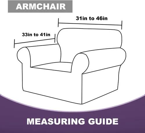 Vista 2 de MeilleMaison 2024 - Funda elástica para sillón, 1 pieza, lavable, protector de muebles para mascotas, antideslizante, con parte inferior elástica