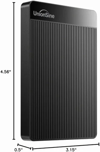 Vista 8 de UnionSine - Disco duro externo portátil ultradelgado HDD-USB 3.0 de 500 GB para PC, Mac, Laptop, PS4, Xbox One, Xbox 360 - (Negro) for PC, Mac