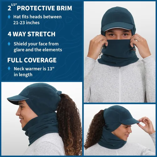 Vista 3 de TrailHeads Trailblazer Adventure - Juego de regalo para mujer con gorro y calentador de cuello de microforro polar