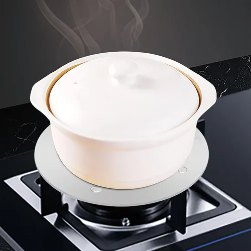 Vista 13 de Adaptador de placa de inducción, difusor de calor para estufa de gas y vidrio, disco convertidor de inducción con mango extraíble, placa difusora