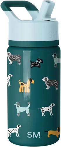 Vista 34 de Simple Modern - Botella de agua para niños de la colección Summit con tapa con pajilla Taza aislada de acero inoxidable de 14 onzas para niños