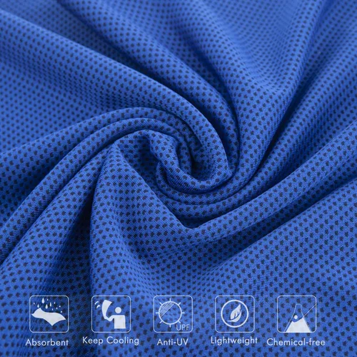 Vista 7 de Paquete de 6 toallas de enfriamiento, toalla de hielo para cuello y cara, toalla de microfibra suave y transpirable para climas cálidos, campamento
