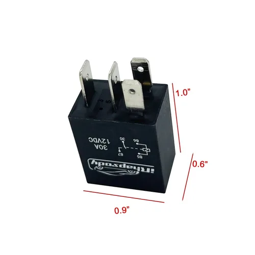 Vista 3 de irhapsody Relé de arranque multiusos Spst de 12vdc 30amp de 4 pines, relés de reemplazo automotriz