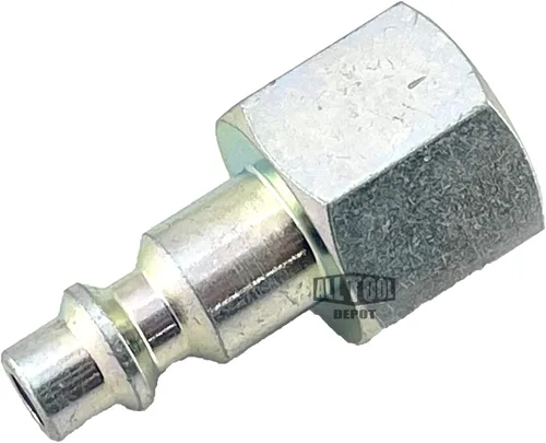 Vista 2 de All Tool Depot Acoplador NPT de 1/4" de conexión rápida de tipo industrial x 3/8" NPT enchufe de rosca hembra (paquete de 2)