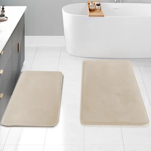 Vista 148 de Clara Clark tapete para baño, regadera o tina, de gomaespuma, negro, antiderrapante