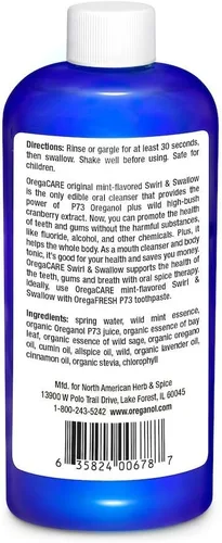 Vista 2 de North American Herb & Spice OregaCARE - Remolino y golondrina, sabor a menta silvestre, 8 onzas líquidas