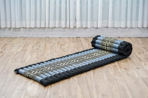 Vista 7 de Leewadee - Colchón de suelo plegable - Futón japonés enrollable -Alfombra de tatami triple pliegue - Cama de piso para invitados - Colchón