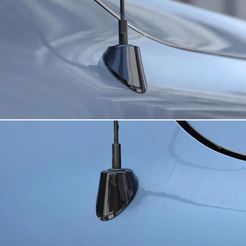Vista 7 de Cubierta de antena compatible con Nissan Titan 2016-2023 (negro brillante)