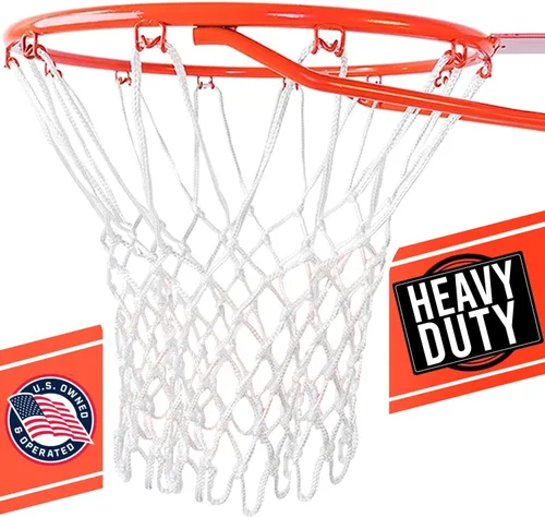 Vista 10 de Red de baloncesto resistente de repuesto – Anti látigo para todo tipo de clima, se adapta a llantas estándar para interiores o exteriores – 12 bucles