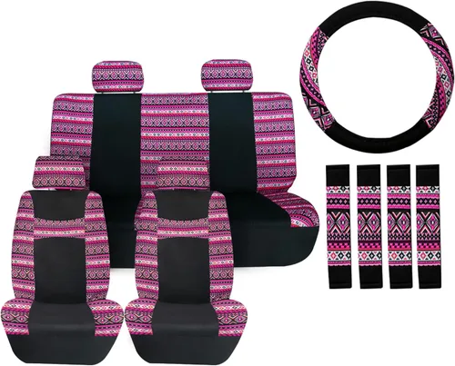 Vista 13 de FH Group Alfombrillas de coche – Alfombras a cuadros para automóvil, ajuste universal, alfombrillas de piso de automóvil, alfombrillas multiusos