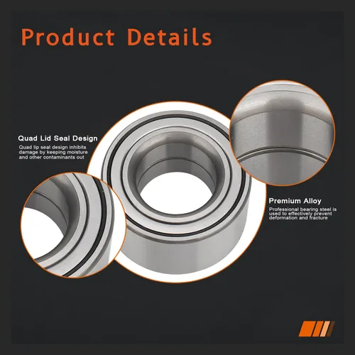 Vista 3 de (par) DRIVESTAR 510062 Cojinete de cubo de rueda delantera 2000-2005 para Toyota Echo, 2004-2006 para Scion xA, 2004-2006 para Scion xB