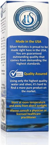 Vista 6 de Silver Holistics - Paquete de líquido de plata coloidal – Incluye botella de vidrio de 4 onzas y solución de repuesto de vidrio de 16 onzas