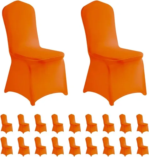 Vista 50 de LZY 6 piezas de fundas elásticas para sillas de spandex para bodas, fiestas, decoración de banquetes (blanco, 6)