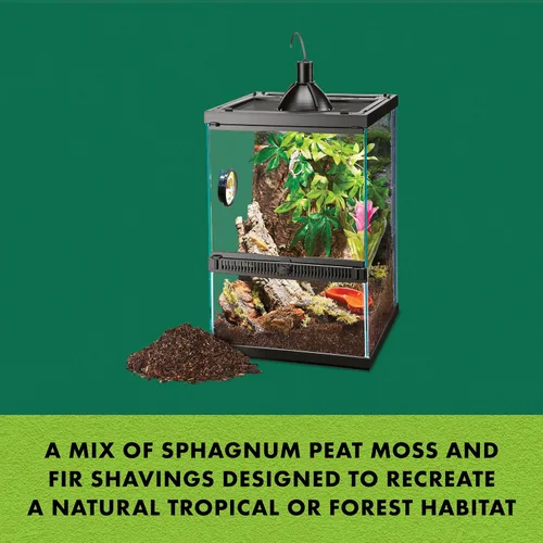Vista 2 de Zilla Jungle Mix Terrarium Substrate Bedding, 8 Quart Apoya la humedad saludable, suciedad de reptiles para terrarios tropicales, mezcla orgánica