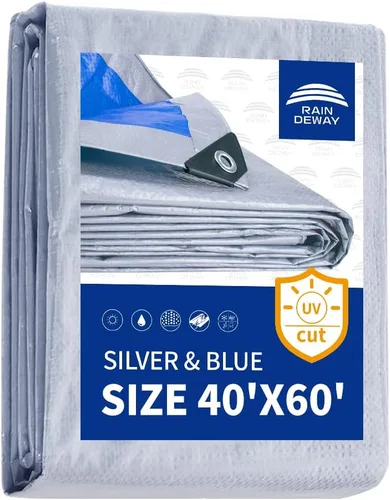 Vista 44 de RAINDEWAY Tarps - Lona impermeable de color azul de 4 x 16 pies de grosor, resistente a desgarros, multiusos, para techo, campamento, automóvil