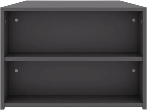 Vista 6 de Grey Engineered Wood Coffee Table, Rectangular Matte Finish Living Room Table, 39.4 x 23.6 Inch Modern Mesa de Centro para Sala with Storage Accent