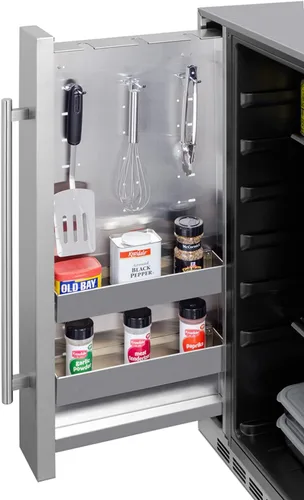 Vista 7 de Summit Appliance FF19524 - Refrigerador integrado de 24 pulgadas de ancho, compartimento de almacenamiento deslizante, construcción completa