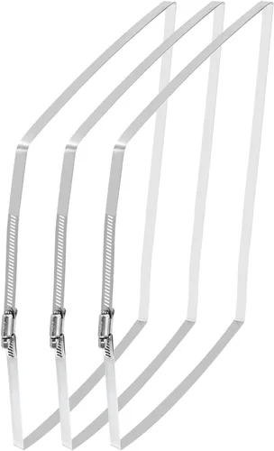 Vista 16 de uxcell Abrazaderas de manguera rectangulares, 31 x 8 pulgadas, abrazadera cuadrada de acero inoxidable 304 para conductos, manguera de seguridad