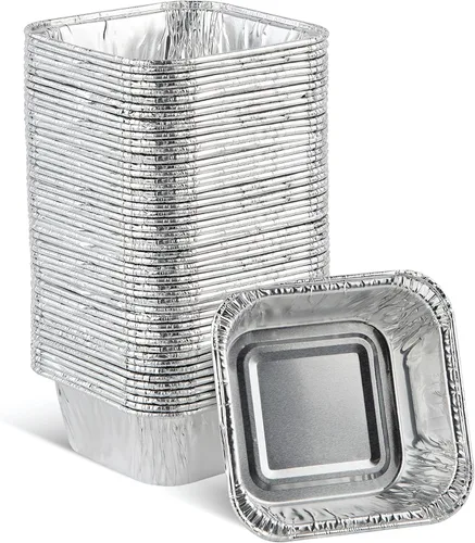 Vista 10 de PLASTICPRO Moldes de aluminio desechables de 10 x 10 x 3 pulgadas para hornear – Utensilios de cocina perfectos para hornear pasteles, panes