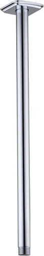 Vista 17 de Brazo de ducha con brida de acero inoxidable de 4 pulgadas, extensión recta montada en el techo para cabezal de ducha de lluvia superior, níquel