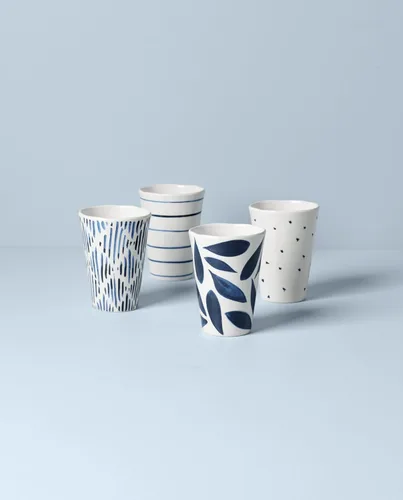 Vista 2 de Lenox 895240 Blue Bay - Vasos surtidos de melamina, juego de 4, material ligero de melamina