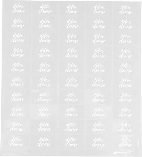 Vista 38 de Restaurantware Label Tek - Etiquetas autoadhesivas para botellas de jugo de 1.9 x 1 pulgada, 100 etiquetas autoadhesivas para botellas, resistentes